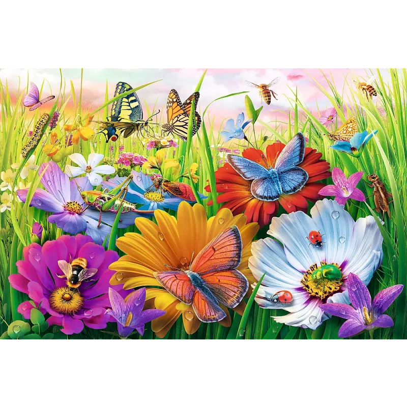 TREFL PUZZLE Puzle - 300 EasyPiece - Kukaiņi pļavā Trefl 23103