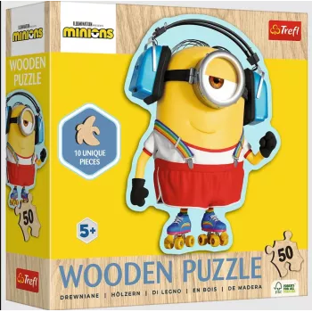 TREFL PUZZLE Koka kontūrpuzle - Crazy Minion 50 gabali Trefl 25974