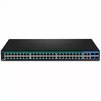 TRENDnet TPE-5240WS 48 portu Gigabit PoE+ viedais pārvaldāmais komutators ar 4 SFP augšupielādes portiem, 740W PoE budžetu, 104Gbps kapacitāti, 1U statīva montāžu