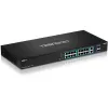 TRENDnet TPE-TG182F 18 portu Gigabit lielas jaudas PoE+ komutators, 16 PoE+ porti, 240W budžets, 2 augšupielādes porti, montējams statīvā