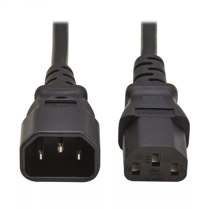 Tripp PDU Power Cord C13 to C14 10A 250V H05VV-F 2m (6.6ft) Black