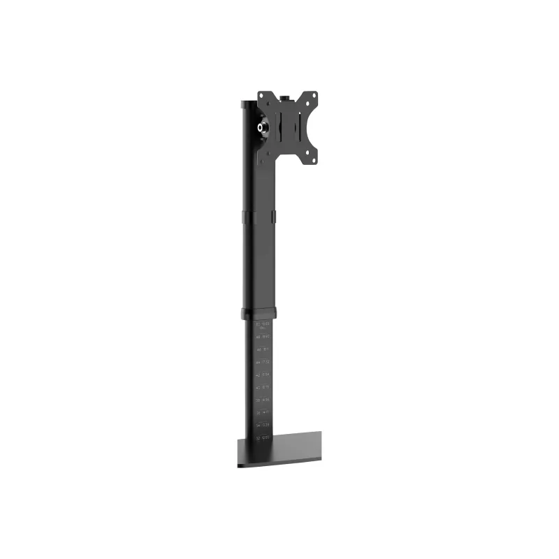 Tripp Single-Display Monitor Stand - Augstumā regulējams, 17 līdz 27 collu monitoriem - Montāžas komplekts - Monitoram - Tērauds - Melns - Ekrāna izmērs: 43.2-68.6 cm (17-27)