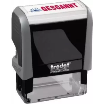 Trodat ECO Printy Office 4912 paškrāsojošs tekstzīmogs, 47 x 18 mm, melns tintes nospiedums, pārstrādāta plastmasa 128725