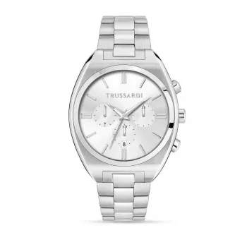 Trussardi vīriešu kvarca pulkstenis R2453159003 44mm zils ciparnīca nerūsējošais tērauds