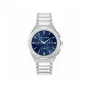Trussardi vīriešu T-Light kvarca pulkstenis R2453156004 44mm zils ciparnīca sudraba Milānas sieta aproce