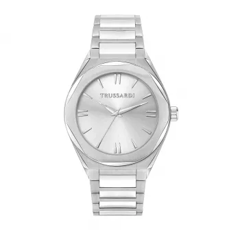 Trussardi vīriešu T-Light kvarca pulkstenis R2453156006 42mm zils ciparnīca brūna āda