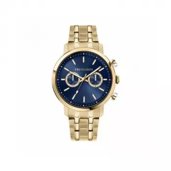 Trussardi vīriešu pulkstenis R2453147002 43mm zils ciparnīca ādas siksniņa