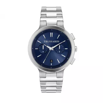 Trussardi vīriešu pulkstenis R2453164004 43mm nerūsējošais tērauds zils ciparnīca