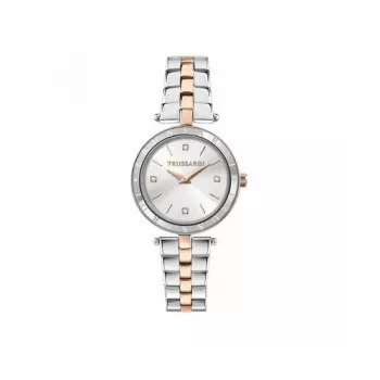 Trussardi T-Light sieviešu kvarca pulkstenis R2453145516 34mm Sudrabs Nerūsējošais tērauds Milānas siets
