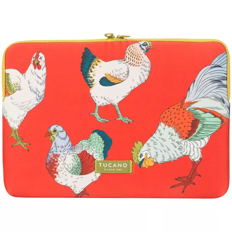 TUCANO SCHIZZO futrālis MacBook Air 15 collu / portatīvajiem datoriem 13-14 collu, Fauna Galline oranžs