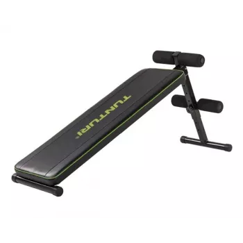 TUNTURI AB20 Adjustable Abdominal Bench | Foldable Sit-Up Bench with 4-Level Incline, 100 kg Max Load, Black