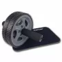 Tunturi Exercise Wheel Deluxe 14TUSFU270 – Ab ritenis ar ceļgalu paliktni, ergonomiskiem rokturiem, 180 mm ritenis, melns/sarkans