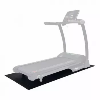 Tunturi grīdas aizsargpaklājs 200 x 92,5 cm melns PVC pretslīdes un triecienus absorbējošs skrejceliņiem, velotrenažieriem un cross-treniņu trenažieriem