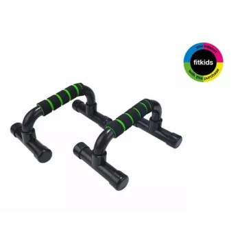 Tunturi atspiešanās rokturi - melni, komplekts no 2, tērauda rāmis ar ergonomiskiem PVC putu rokturiem