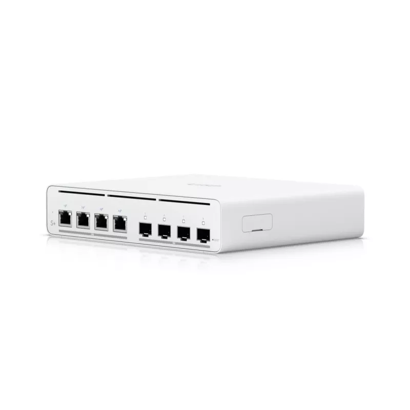 Ubiquiti UISP-S-PLUS-EU 8 portu 2.5GbE PoE++ komutators ar 10G SFP+ augšupielādes portu, 200W budžets