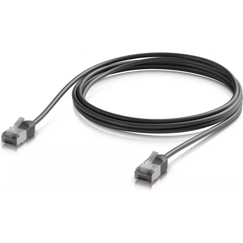 Ubiquiti Īpaši plāns izturīgs ekranēts USB-C uz USB-C kabelis 2m melns 20Gbps 100W