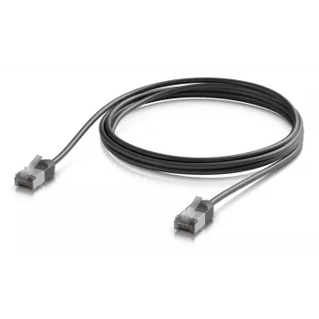 Ubiquiti Īpaši plāns izturīgs ekranēts USB-C uz USB-C kabelis 2m melns 20Gbps 100W
