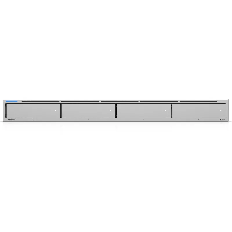 Ubiquiti UNAS-Pro-4 1U uzstādāms 4 nodalījumu NAS ar 10GbE SFP+