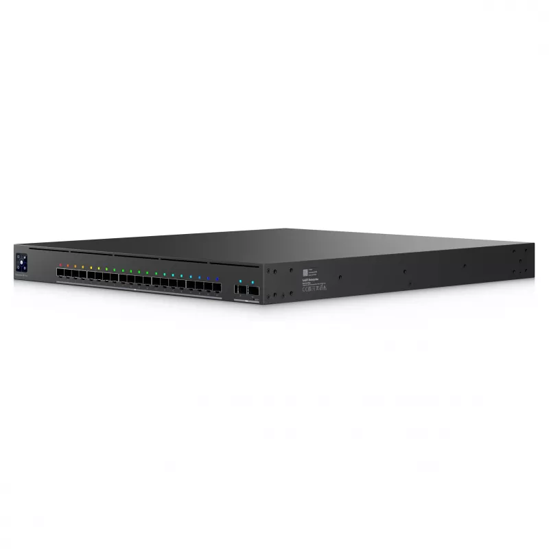 Ubiquiti UniFi EAV-Fiber 22 portu pilnībā pārvaldāms Layer 3 10G/100G agregācijas slēdzis