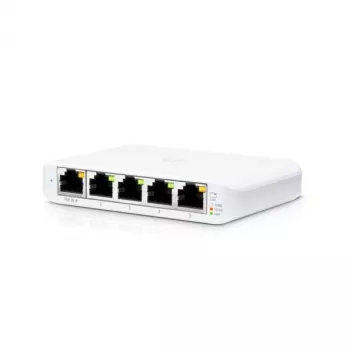 Ubiquiti UniFi USW Flex Mini 5 portu pārvaldāms gigabitu PoE komutators balts