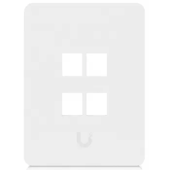 Ubiquiti Universal Keystone Wall Plate 4-Port Vertical – Clean Customizable Finish (UACC-WP-KEYSTONE-V-4P)