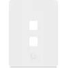 Ubiquiti universāla keystone sienas plāksne, tīra, pielāgojama apdare, 2 portu vertikāla (UACC-WP-KEYSTONE-V-2P)
