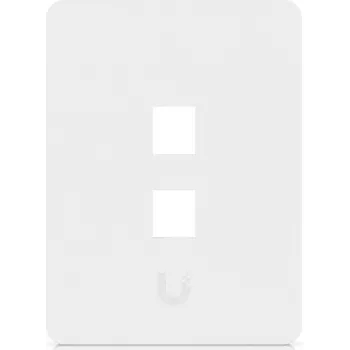 Ubiquiti universāla keystone sienas plāksne, tīra, pielāgojama apdare, 2 portu vertikāla (UACC-WP-KEYSTONE-V-2P)