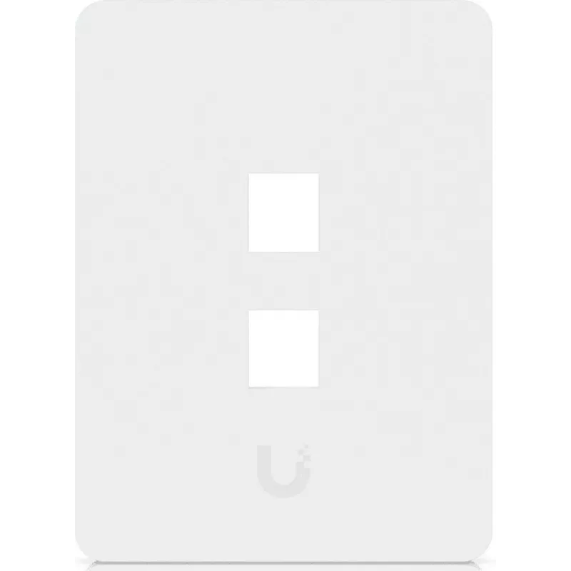 Ubiquiti universāla keystone sienas plāksne, tīra, pielāgojama apdare, 2 portu vertikāla (UACC-WP-KEYSTONE-V-2P)