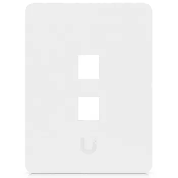 Ubiquiti universāla keystone sienas plāksne, tīra, pielāgojama apdare, 2 portu vertikāla (UACC-WP-KEYSTONE-V-2P)