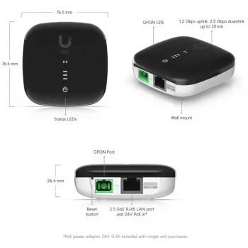 UBIQUITI WAVE-FIBER-ONU-20 GPON ONT 2.5 Gbps līdz 20 km, 20 komplektā