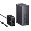 UGREEN 14-in-1 USB-C dokstacija ar diviem DisplayPort, HDMI, 100W PD, Gigabit Ethernet, SD/TF karšu lasītājiem un 3.5mm audio