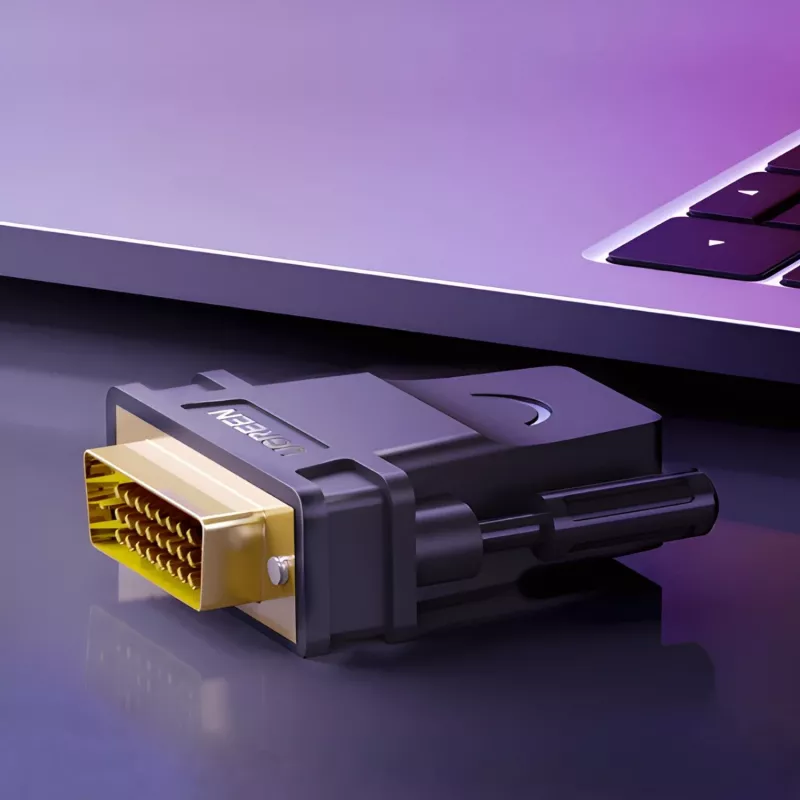 UGREEN 20124-20124 DVI (24+1) vīriešu uz HDMI sieviešu adapteris - melns