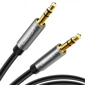 UGREEN 3,5 mm AUX kabelis 0,5 m, apzeltīti stereo audio kabelis