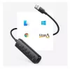 UGREEN 4-in-1 USB Hub 4x USB-A 3.0 PD DC 12V 0.25m Melns (CM416 10915)