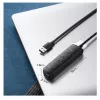 UGREEN 4-in-1 USB Hub 4x USB-A 3.0 PD DC 12V 0.25m Melns (CM416 10915)