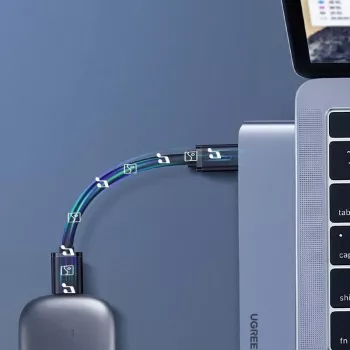UGREEN 60559 USB-C dokstacija 9-in-1 centrmezgls ar 4K HDMI, 3x USB 3.0, Gigabit Ethernet, SD/MicroSD, 100W PD, sudraba