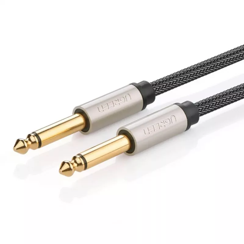 UGREEN AV128 10639 Mono TS kabelis 6,35mm ligzda - 6,35mm ligzda 3m - Pelēks