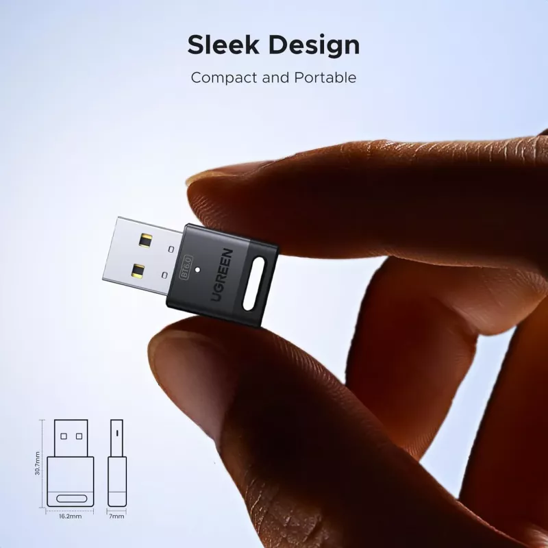 UGREEN Bluetooth 6.0 USB adapteris - melns
