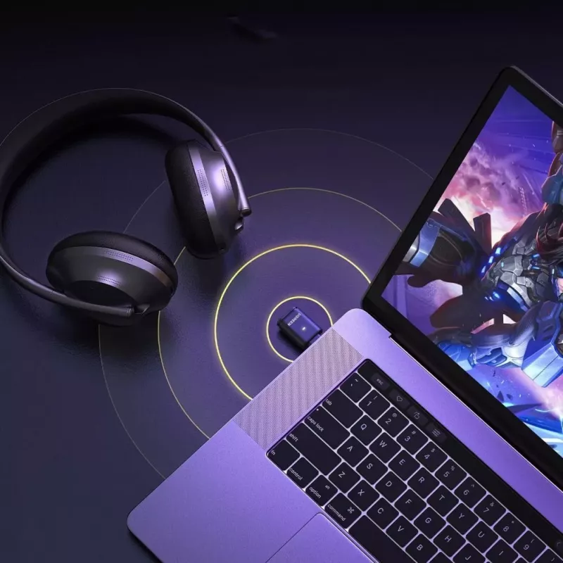 UGREEN BT501 USB-C Bluetooth 5.3 Audio Adapter ar aptX raidītāju - Melns
