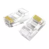 UGREEN Cat6 RJ45 modulārie spraudņi - caurspīdīgi ar zelta kontaktiem (10 gab.)