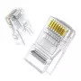 UGREEN Cat6 RJ45 modulārie spraudņi - caurspīdīgi ar zelta kontaktiem (10 gab.)