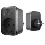 UGREEN CD314 30W GaN lādētājs ar 2 USB-A, 1 USB-C un 1 AC kontaktligzdu, EU spraudnis, melns