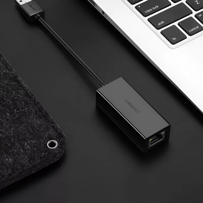 UGREEN CM111 USB 3.0 uz RJ45 Gigabitu Ethernet adapteris - Melns