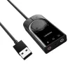 UGREEN CM129 USB-A uz 3,5 mm ārējais stereo skaņas adapteris - melns