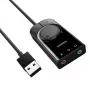 UGREEN CM129 USB-A uz 3,5 mm ārējais stereo skaņas adapteris - melns