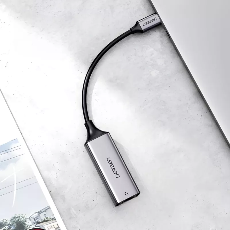 UGREEN CM199-50737 Type-C uz Gigabitu Ethernet adapteris - Sudraba