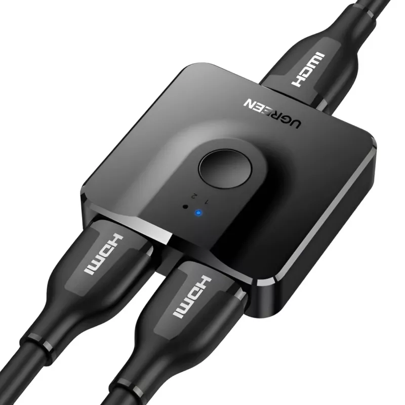 UGREEN CM217-50966 2-in-1 divvirzienu 4K HDMI pārslēdzējs - Melns