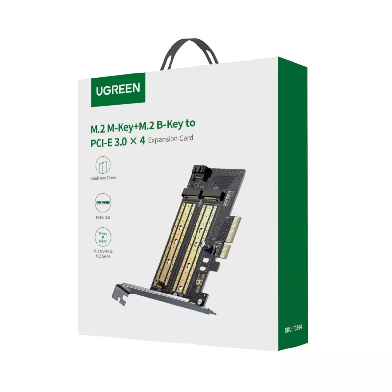 UGREEN CM302 M.2 NVMe uz PCIe 3.0 x4 adaptera karte