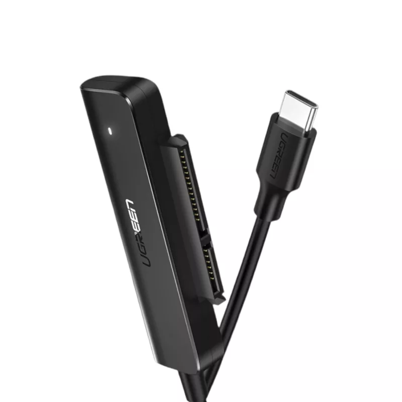UGREEN CM321 USB-C uz 2,5 inch SATA HDD/SSD pārveidotāja kabelis 5Gbps melns