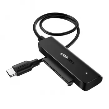 UGREEN CM321 USB-C uz 2,5 inch SATA HDD/SSD pārveidotāja kabelis 5Gbps melns